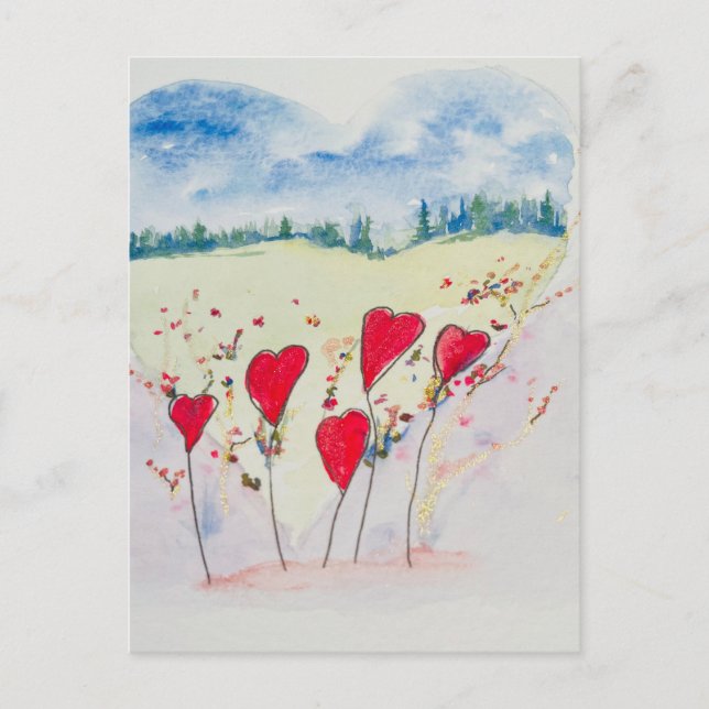 Love Hearts Forever Postcard (Front)