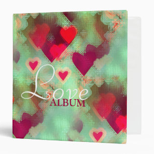 Love Hearts Grunge Vinyl Classeur