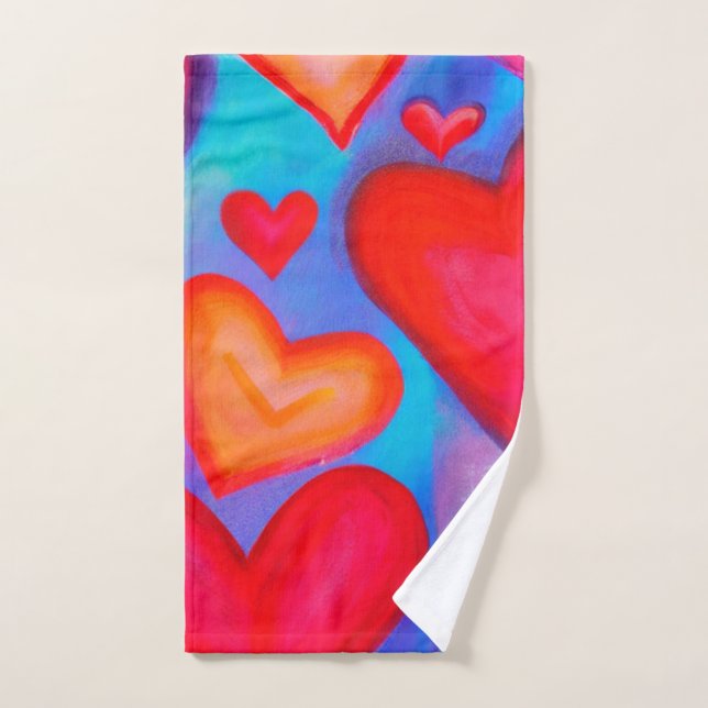 Love Hearts Hand Towel (Hand Towel)