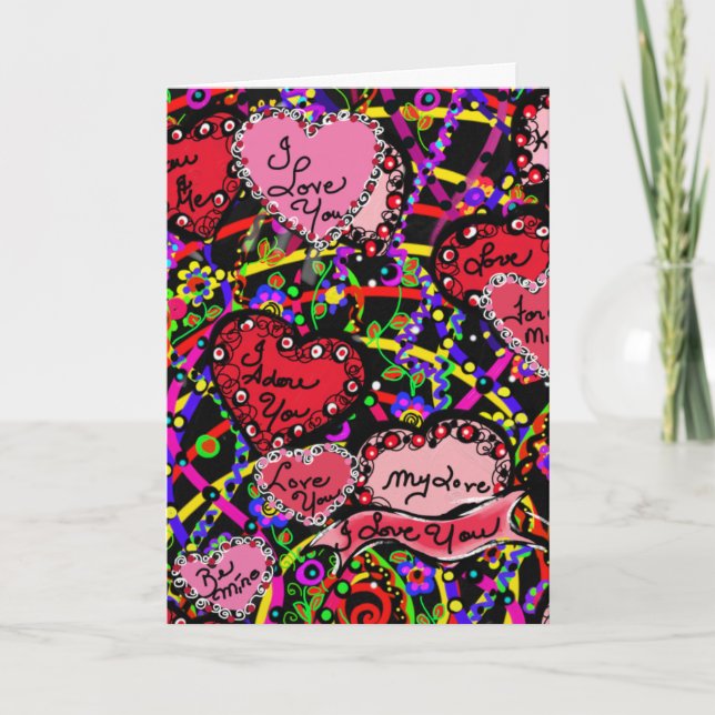 Love Hearts Holiday Card (Front)