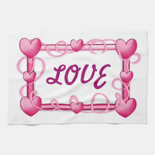LOVE HEARTS KITCHEN TOWEL