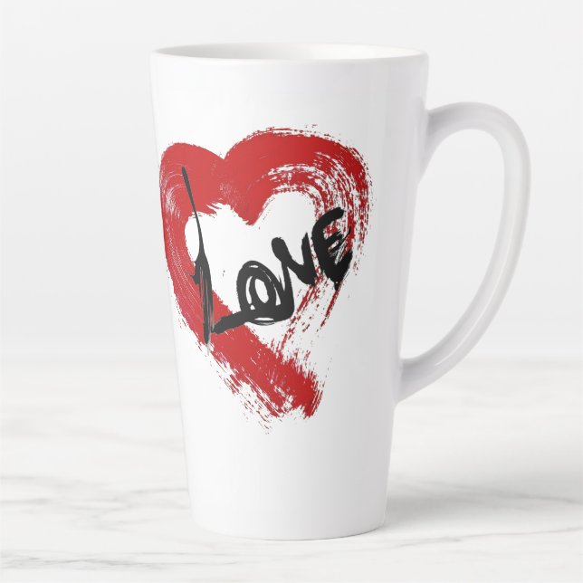 Love Hearts Latte Mug (Droite)