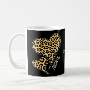Love Hearts Leopard Print Cheetah Animal Lover T- Coffee Mug