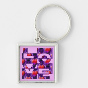 LOVE hearts lightpink Keychain