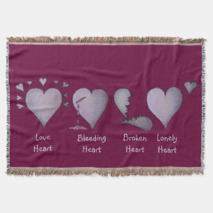 love hearts love story romantic and different throw blanket
