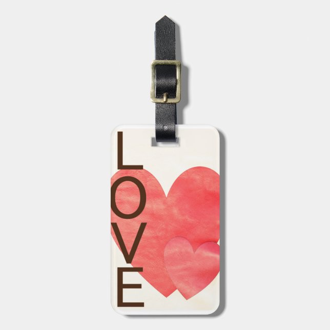 Love Hearts Luggage Tag (Front Vertical)