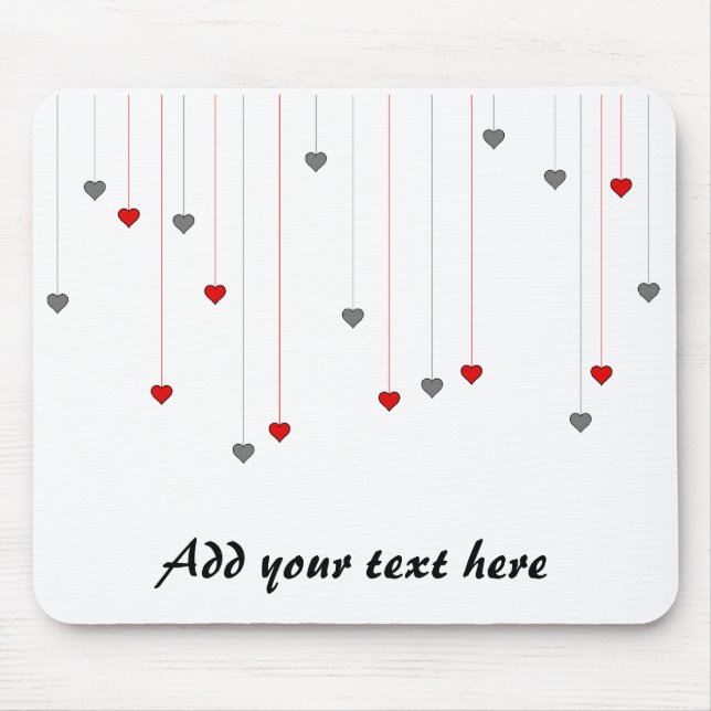Love hearts mouse pad (Front)