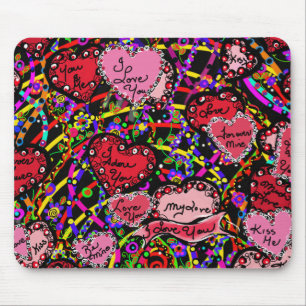 Love Hearts Mouse Pad