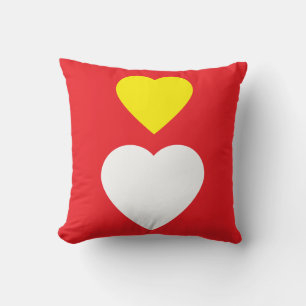 Love Hearts on Bright Red Classical Unique Simple Throw Pillow
