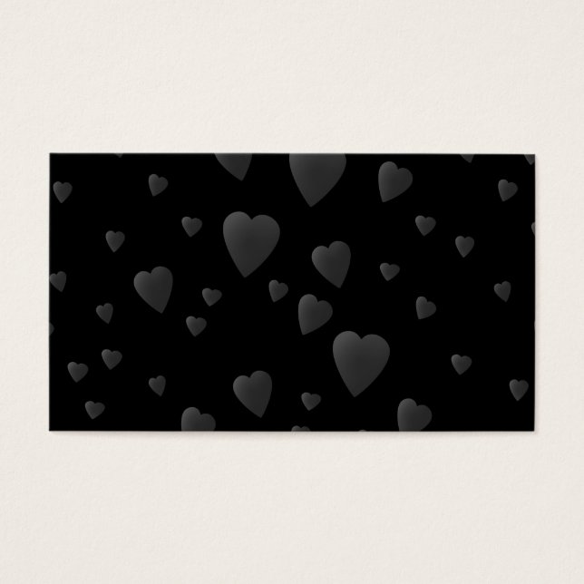 Love Hearts Pattern in Black and Grey. (Front)