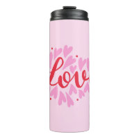 Love hearts - pink and red