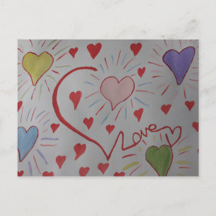 Love Hearts Postcard