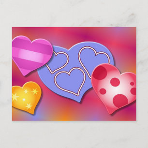 Love Hearts Postcard