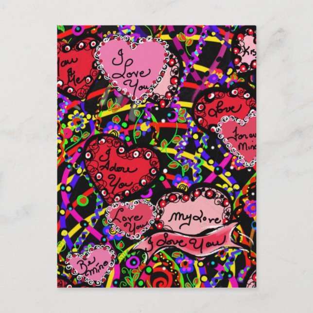 Love Hearts Postcard (Front)