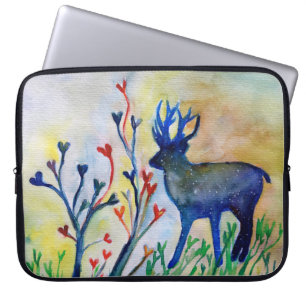 Love Hearts Reindeer  Neoprene Laptop Sleeve 15"
