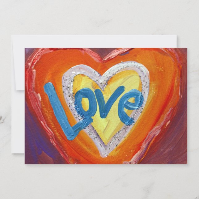 Love Hearts ripple invitation personnalisée ou Inv (Devant)