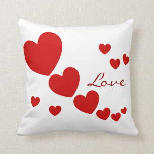 Love Hearts Throw Pillow