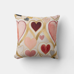 Love Hearts Throw Pillow