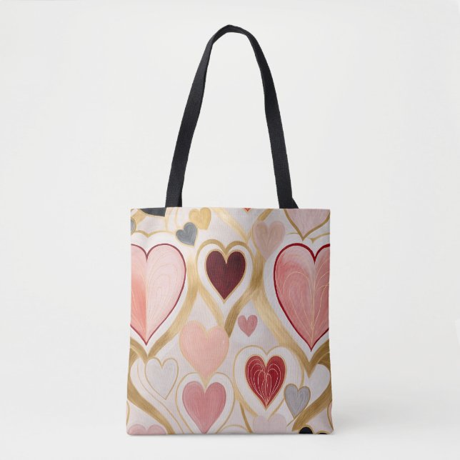 Love Hearts Tote Bag (Front)