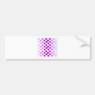 love hearts valentine romantic monochrome bumper sticker
