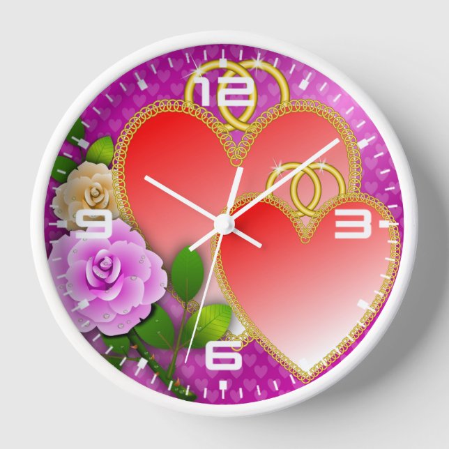 Love Hearts Valentine's Day-20362 Clock (Front)