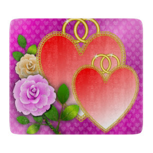 Love Hearts Valentine's Day  Cutting Board