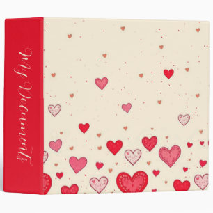 Love, Hearts, Valentines, Wedding - Binder