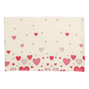 Love, Hearts, Valentines, Wedding - Pillowcase