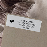 Love Hearts Wedding<br><div class="desc">These love hearts wedding return address labels are perfect for a rustic wedding. The romantic minimalist design features a sweet and simple heart. Purchase the return address label size for your wedding invitations, and the address label size for your RSVP envelopes. These labels can be used for a wedding, bridal...</div>