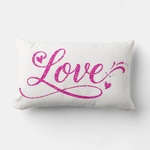 Love Hearts Wedding Anniversary Wife Mother Girl Lumbar Pillow