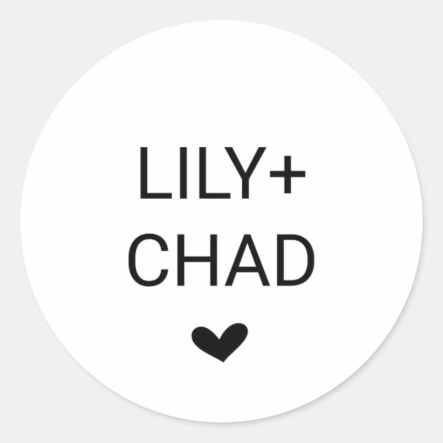 Love Hearts Wedding Envelope Seals (Front)