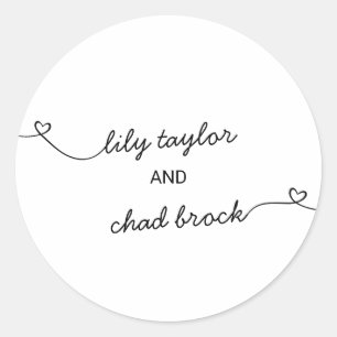 Love Hearts Wedding Envelope Seals