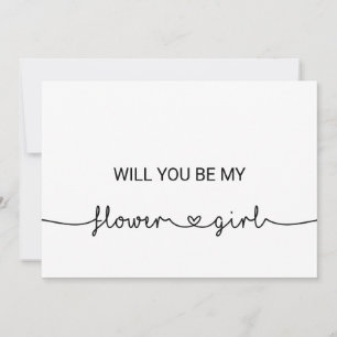 Love Hearts Will You Be My Flower Girl Invitation