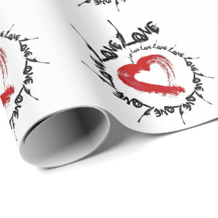 Love Hearts Wrapping Paper
