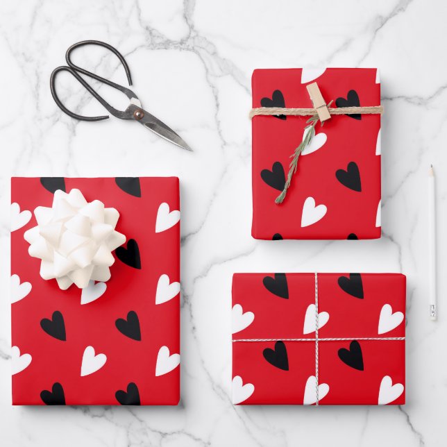 Love Hearts  Wrapping Paper Sheet (Front)