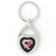 Love Hearts Zipper Charm Key Chain