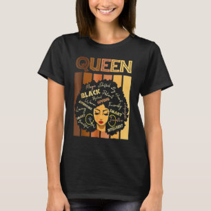 Love Her Black History Month Queen Melanin Afro Fr T-Shirt