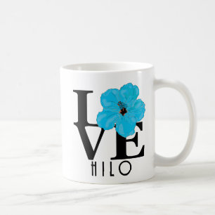 LOVE Hilo Blue Hibiscus 11oz Coffee Mug