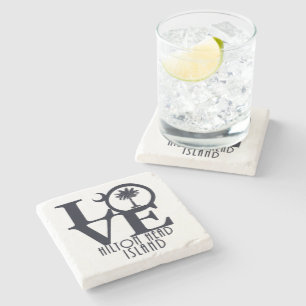 LOVE Hilton Head Island  Stone Coaster