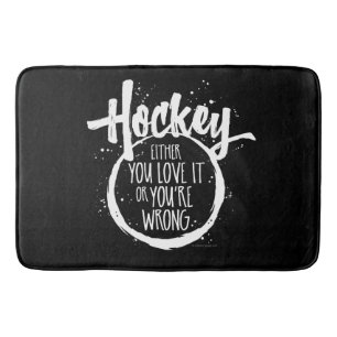 Love Hockey Bath Mat