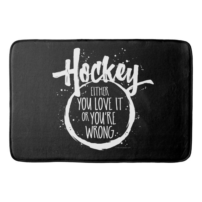 Love Hockey Bath Mat (Front)