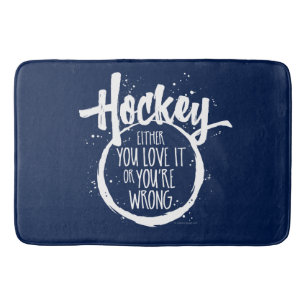 Love Hockey Bathroom Mat
