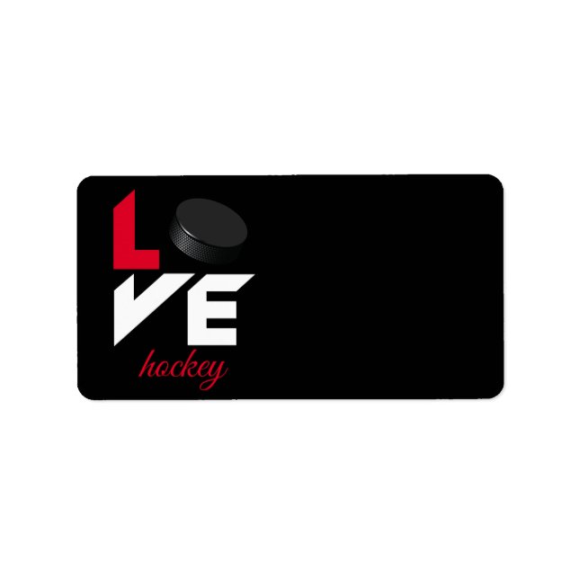 Love hockey label (Front)