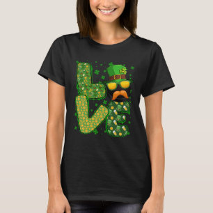 Love Hockey Leprechaun Shamrock Saint Patricks Day T-Shirt