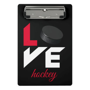 Love hockey mini clipboard