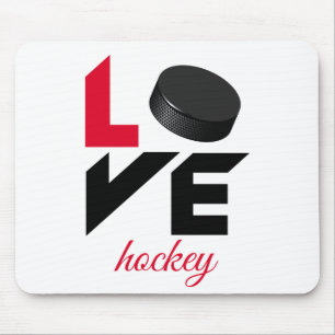 Love hockey mouse pad
