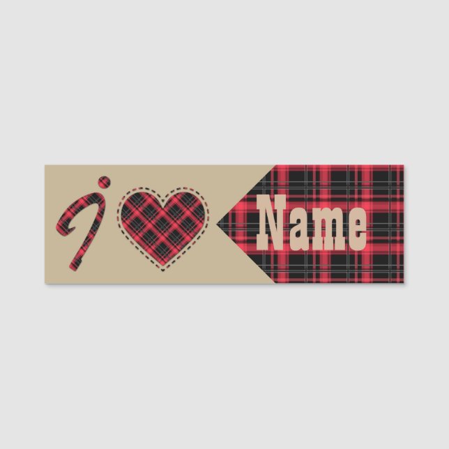 Love, holiday, Valentine's day Name Tag (Front)