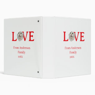 Love holidays cat photo pet family name bold lette binder