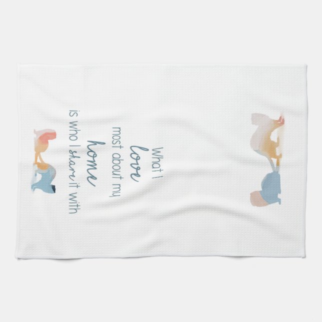 Love Home Ferrets Kitchen Towel (Horizontal)