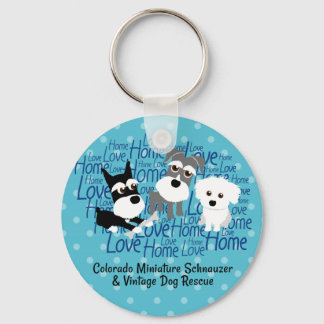 Love, Home - Schnauzer Polkadot Keychain